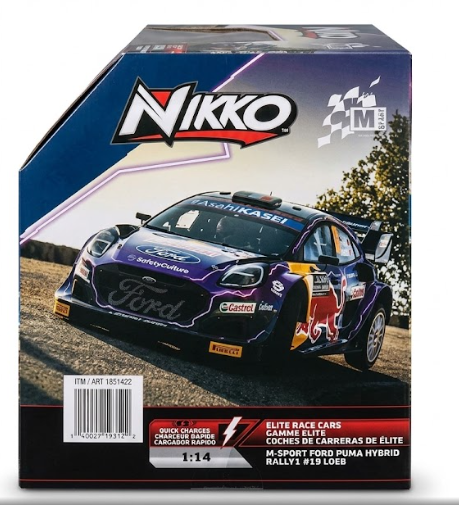 Nikko RC Ford Puma Hybrid Rally1 #19 Red Bull 1:14 Remote Control Rally Car - view 3