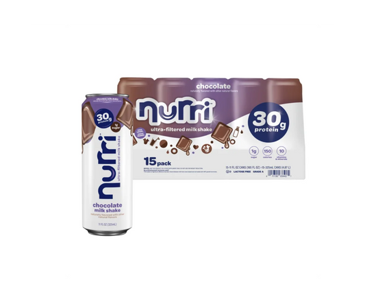 Nurri 30g Protein Shake, Chocolate, 11 fl oz Cans, 15 Pack