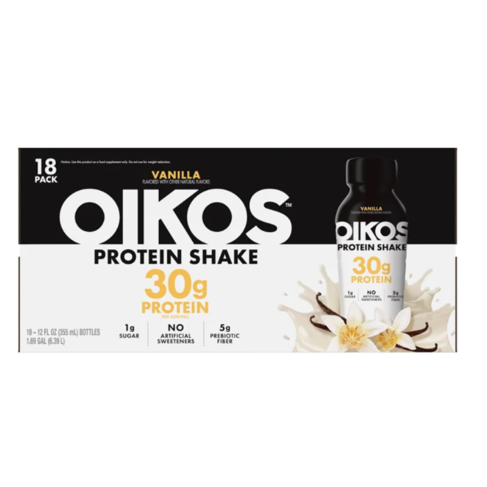 Oikos 30g Protein Shake, Vanilla, 12 fl oz Bottles, 18 Pack - view 2