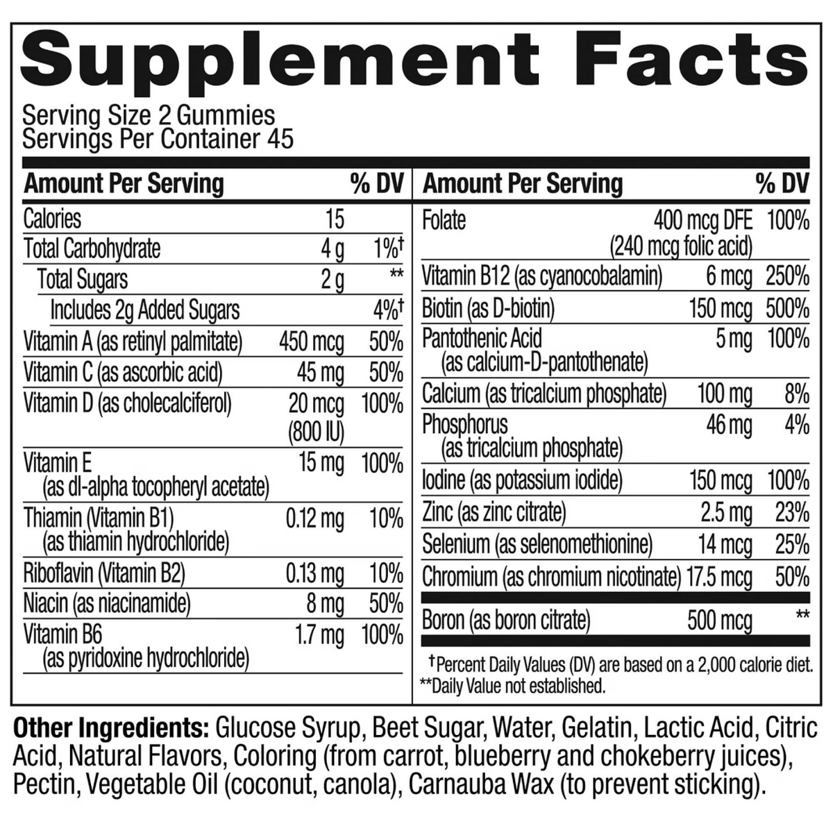 OLLY The Perfect Women's Multi Gummy Multivitamin 200 Count, Blissful Berry