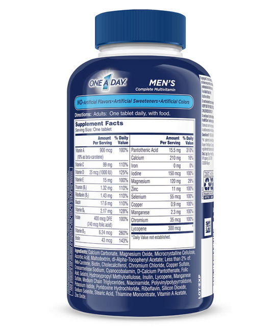 One A Day Men's Complete Multivitamin 300 Tablets
