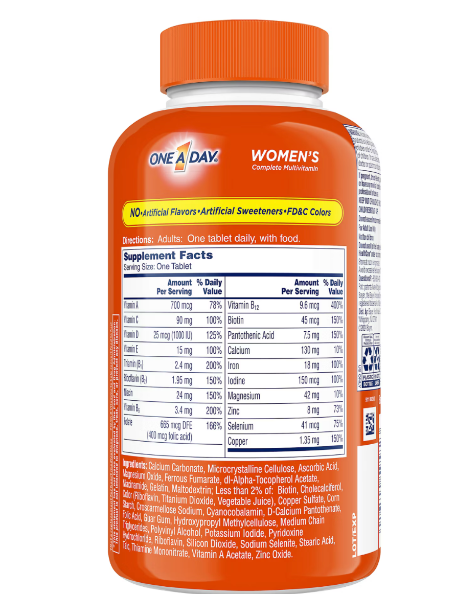 One A Day Women's Complete Multivitamin 300 Tablets