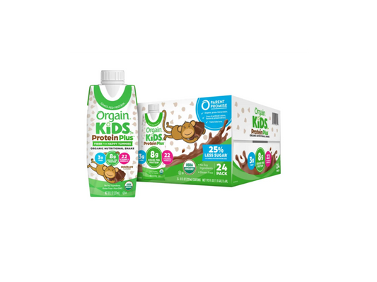 Orgain USDA Organic Kids Nutritional Protein Shake, Chocolate, 8 fl oz, 24 Pack