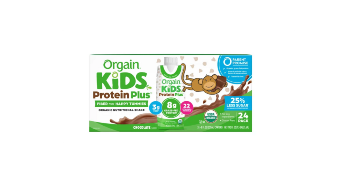 Orgain USDA Organic Kids Nutritional Protein Shake, Chocolate, 8 fl oz, 24 Pack - view 3