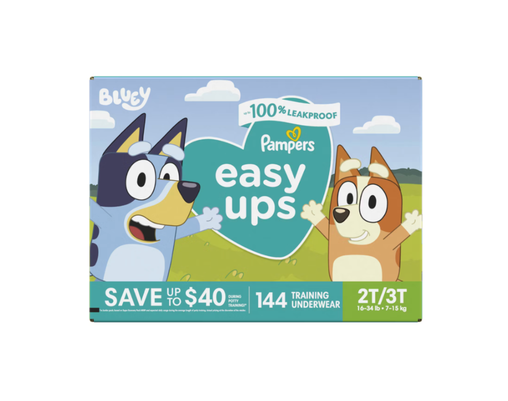 Pampers Easy Ups Bluey Training Underwear, Sizes 2T-6T