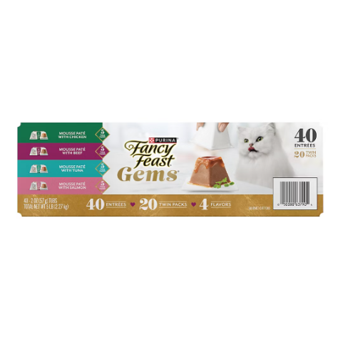 Purina Fancy Feast Gems Mousse Pâté wet cat food variety pack