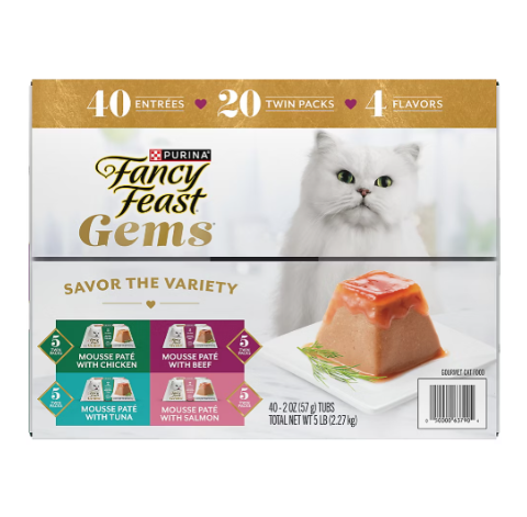Purina Fancy Feast Gems Mousse Pâté wet cat food variety pack - view 2