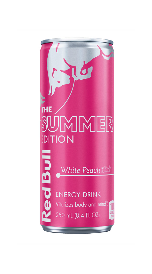 Red Bull White Peach Energy Drink, The Peach Edition, 24 Pack, 8.4 fl oz Cans - view 2