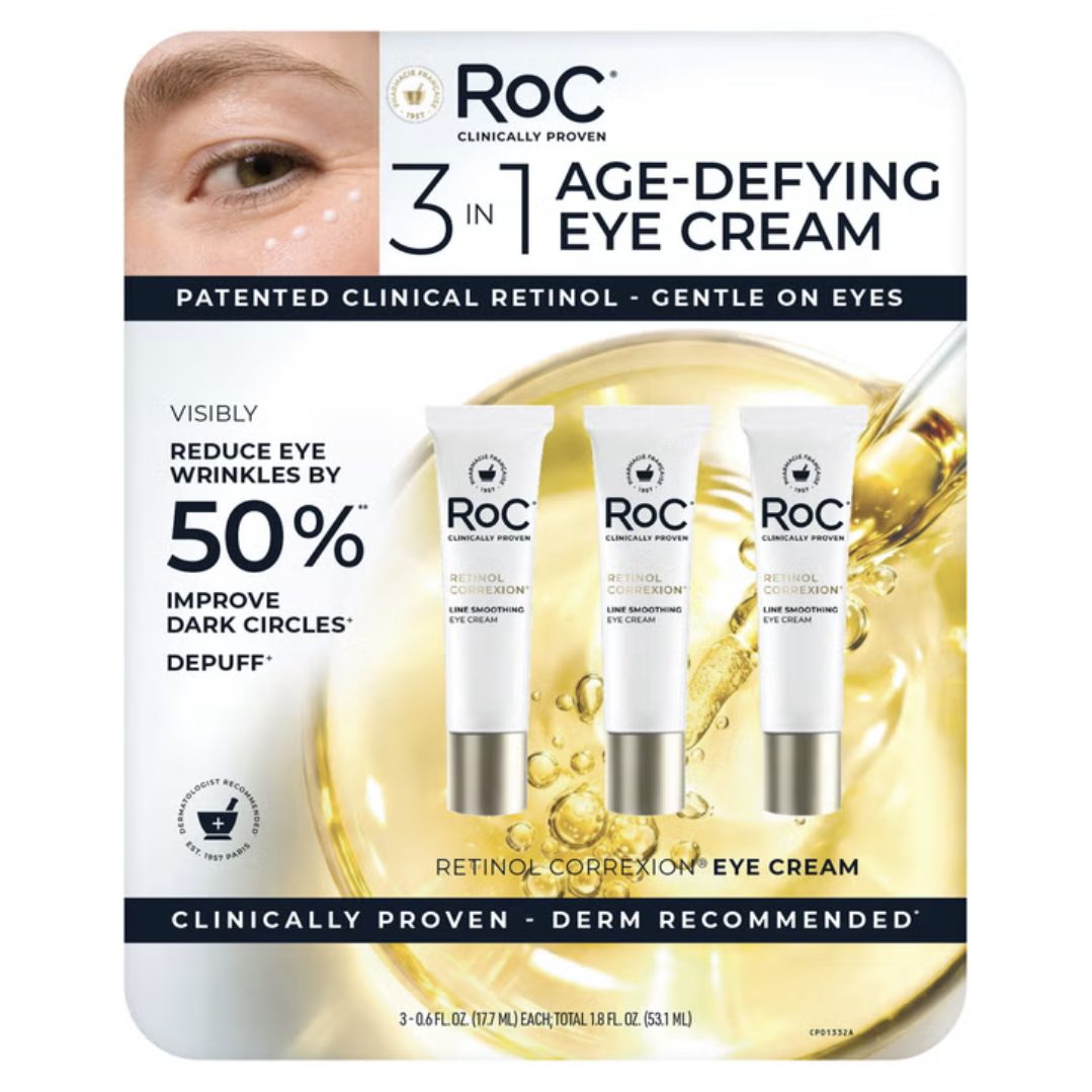 RoC Retinol Correxion Line Smoothing Eye Cream 3-pack front