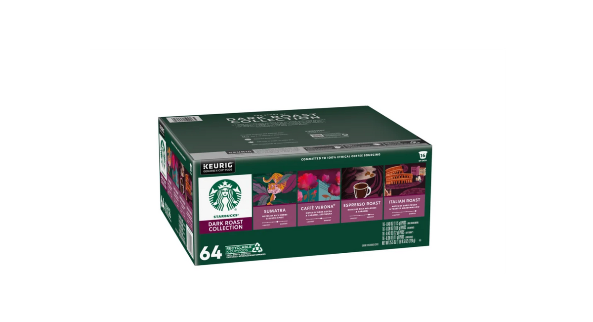 Starbucks Coffee K-Cup Pods Variety Pack – Medium & Dark Roast, 64–72 Count - view 2
