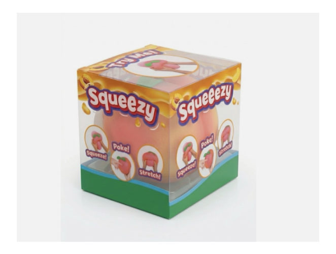 Sunny Days Squeeezy Jumbo Peach Squishy Toy Slow-Rising Sensory Fidget Stress Relief Toy, Ages 3+