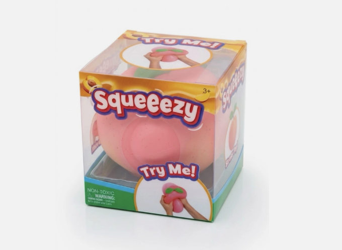 Sunny Days Squeeezy Jumbo Peach Squishy Toy Slow-Rising Sensory Fidget Stress Relief Toy, Ages 3+ - view 2