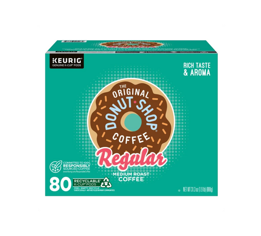 The Original Donut Shop Regular Coffee K-Cup Pods, Medium Roast, 80 Count